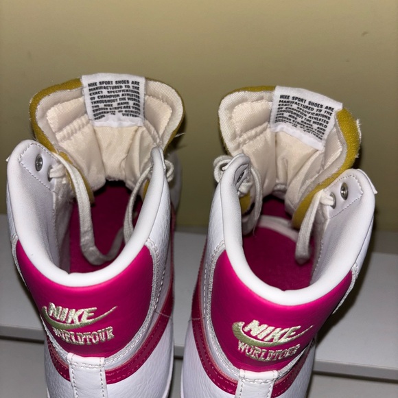 Nike Blazer Mid 77 Vintage World Tour Sneakers White Pink Magenta Women’s 8.5 - Picture 7 of 14